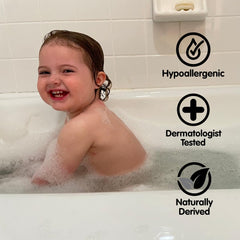 Bubble-filled bath using Boogie Botanical Bubble Bath