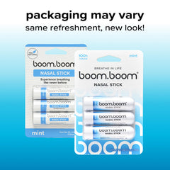 BoomBoom nasal stick cooling sensation for refreshing inhalation.