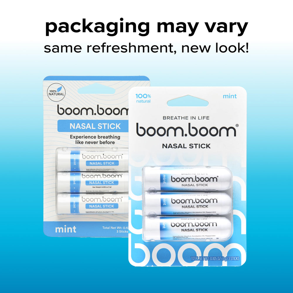 BoomBoom nasal stick cooling sensation for refreshing inhalation.