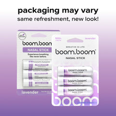 BoomBoom lavender inhaler delivers a calming lavender scent for quick mood boosts.