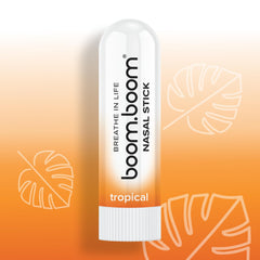 BoomBoom nasal stick is made in the USA with a natural essential oil blend.