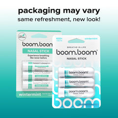 BoomBoom nasal stick pocket-size carry fits in a pocket for daily freshness.