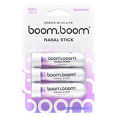 BoomBoom nasal stick with vapor-flow wick for long-lasting refreshing breaths on the go.