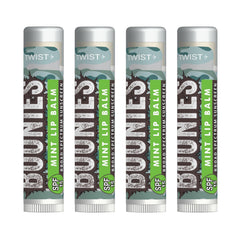 Boonies SPF 15 lip balm mint tube provides moisture and sun protection.