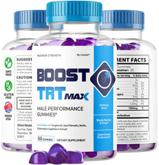 Boost TRT Max Gummies visual suggesting energy and vitality