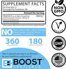 No magnesium stearate and no silica claim on BoostCeuticals Vitamin E