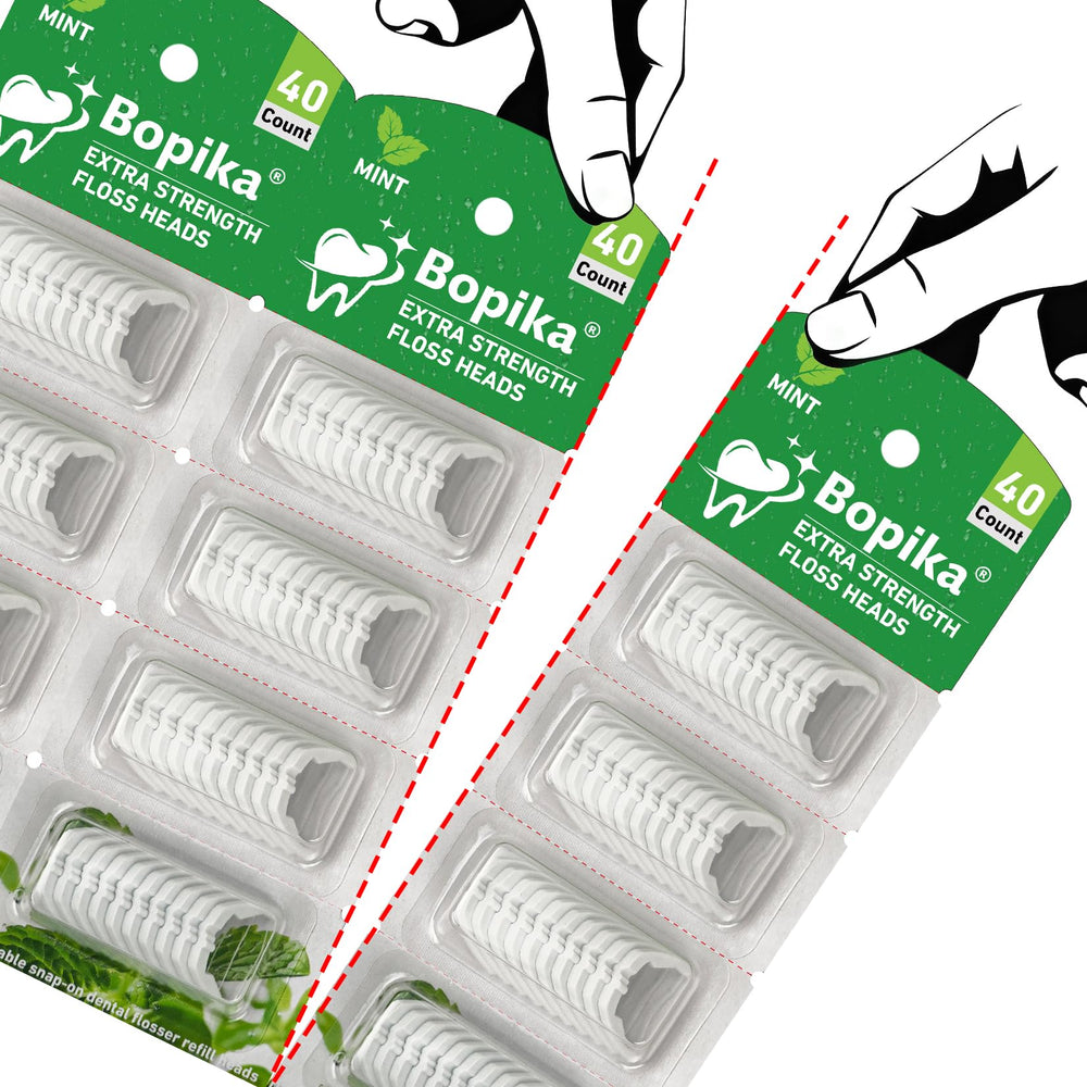 Mint-flavored floss refill heads compatible with Listerine Ultraclean Access Flosser