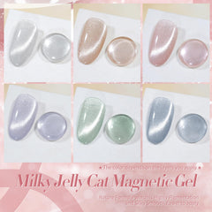 Born Pretty pastel green magnetic gel polish with soft shimmer