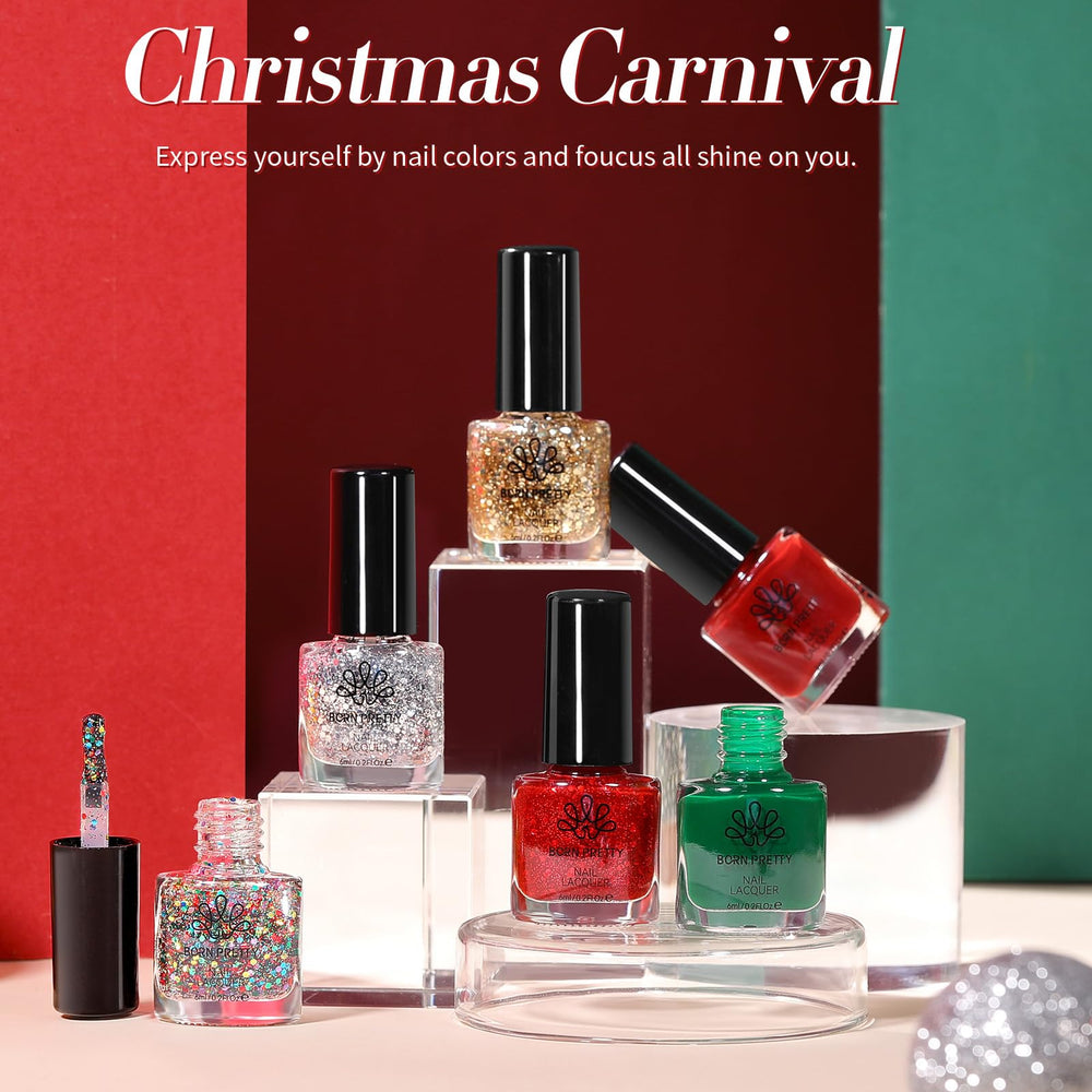 Born Pretty Christmas nail polish low-odor formula for comfortable application