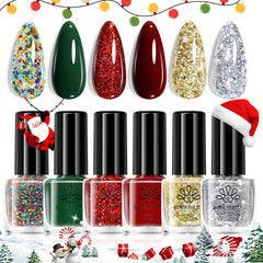 Born Pretty Christmas nail polish red swatch for bold festive nails