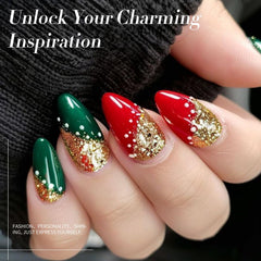 Born Pretty Christmas nail polish silver glitter bottle close-up for glamorous accents