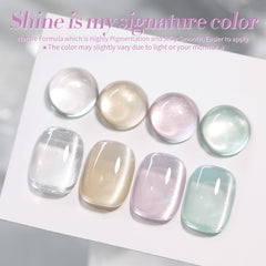 Born Pretty Water Light Cat Magnetic Eye polish highlighting the jelly glitter effect.