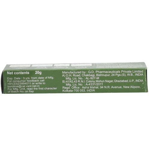 Boroline Antiseptic Ayurvedic Cream 20g box side view