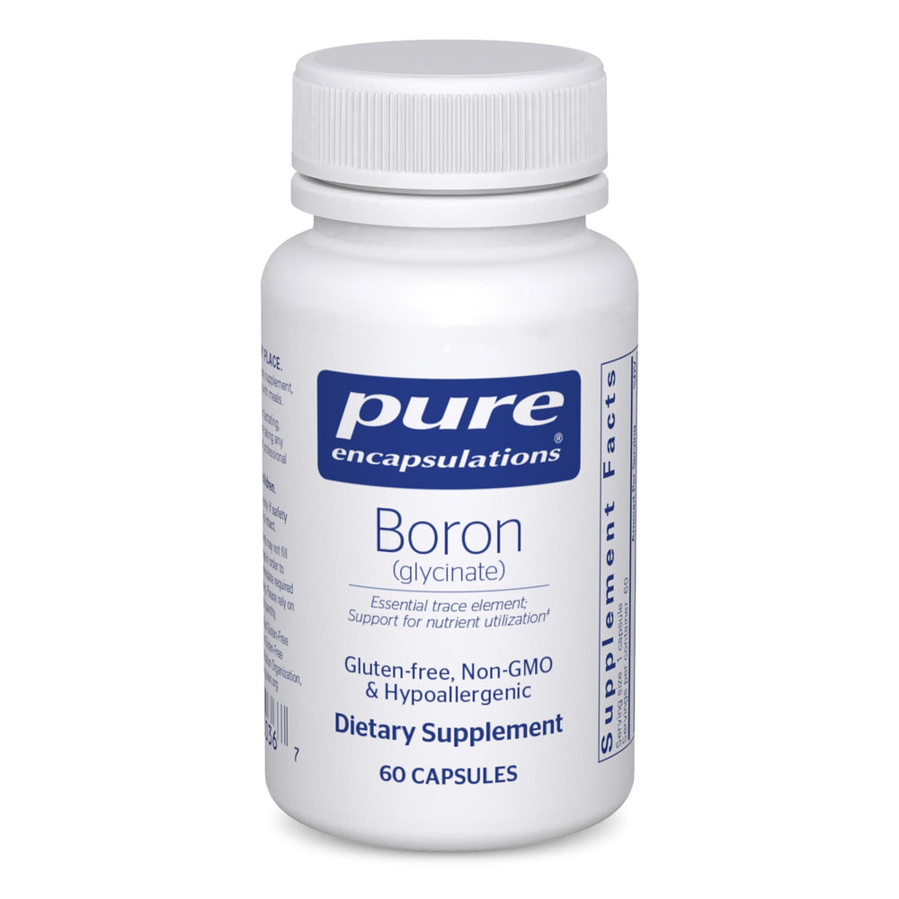 Bottle of Pure Encapsulations Boron Glycinate with 60 capsules