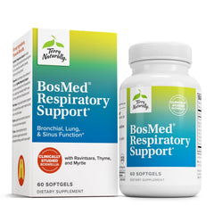 BosMed Respiratory Support bottle with 60 softgels