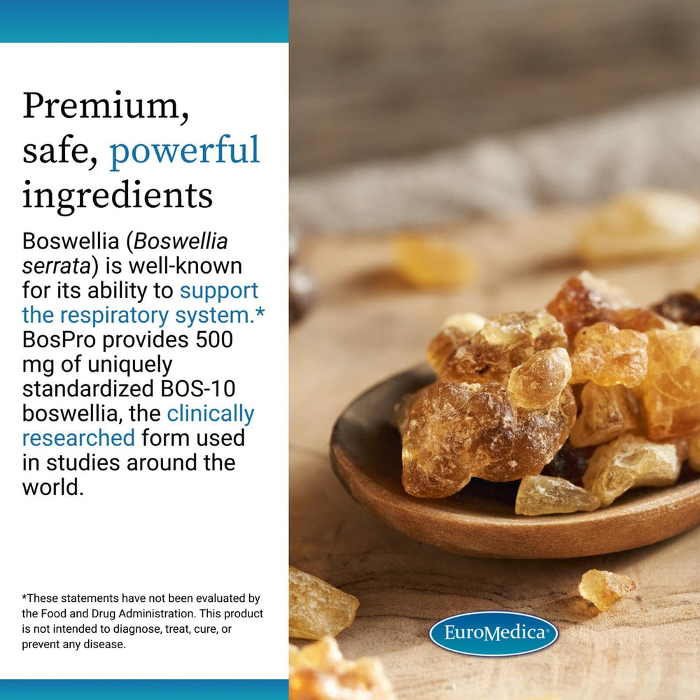 Nutrition label and ingredients of BosPro supplement