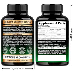 Back of Boswellia 1200mg bottle with supplement facts