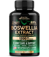Front view of Boswellia 1200mg bottle with label