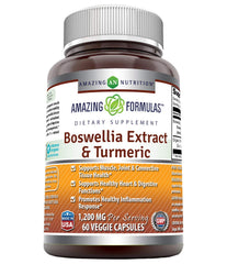 Bottle of Amazing Formulas Boswellia Turmeric 1200mg Veggie Capsules