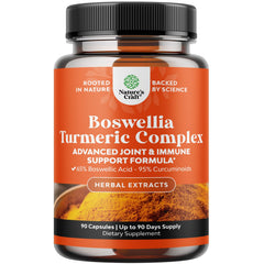 Hero product image: Boswellia Turmeric capsules bottle, 90-count