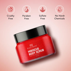 Botanic Hearth Hibiscus Body Scrub jar-open reveals rich texture ready for pampering