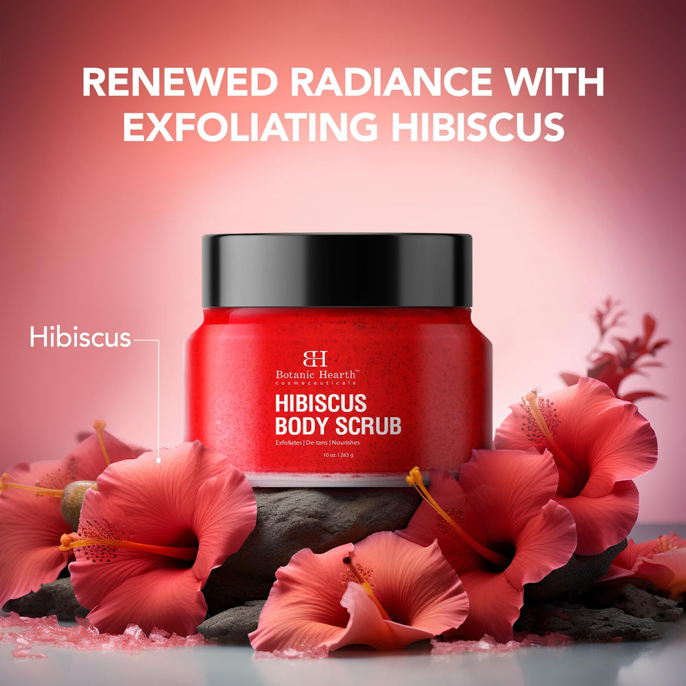 Botanic Hearth Hibiscus Body Scrub on-wrist demonstrates smooth exfoliation