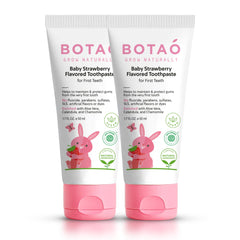 Front view of BOTAO Fluoride Free Toddler Toothpaste (Strawberry Flavor)