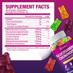 Back of bottle showing dosage and ingredients