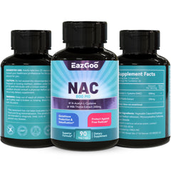 Bottle view of NAC plus Milk Thistle capsules