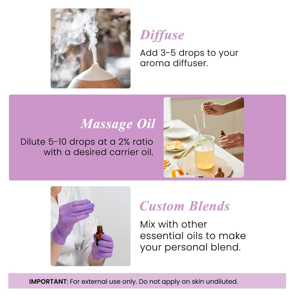 Lavender essential oil bottled in the USA