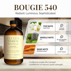 Bougie 540 label close-up showing premium packaging