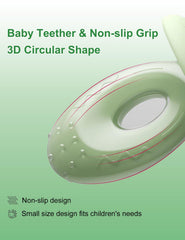 Product shot showing silicone BPA-free material in green