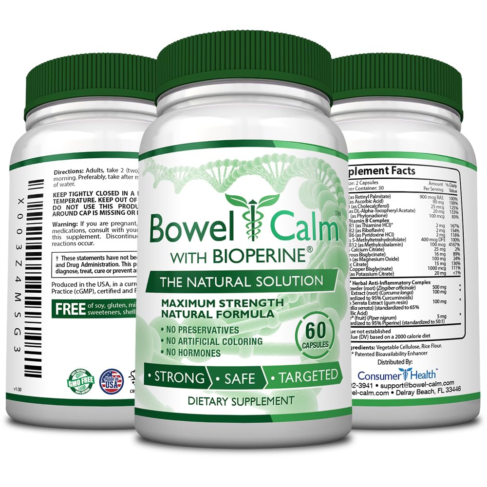 Illustration of BioPerine-boosted absorption in Bowel Calm