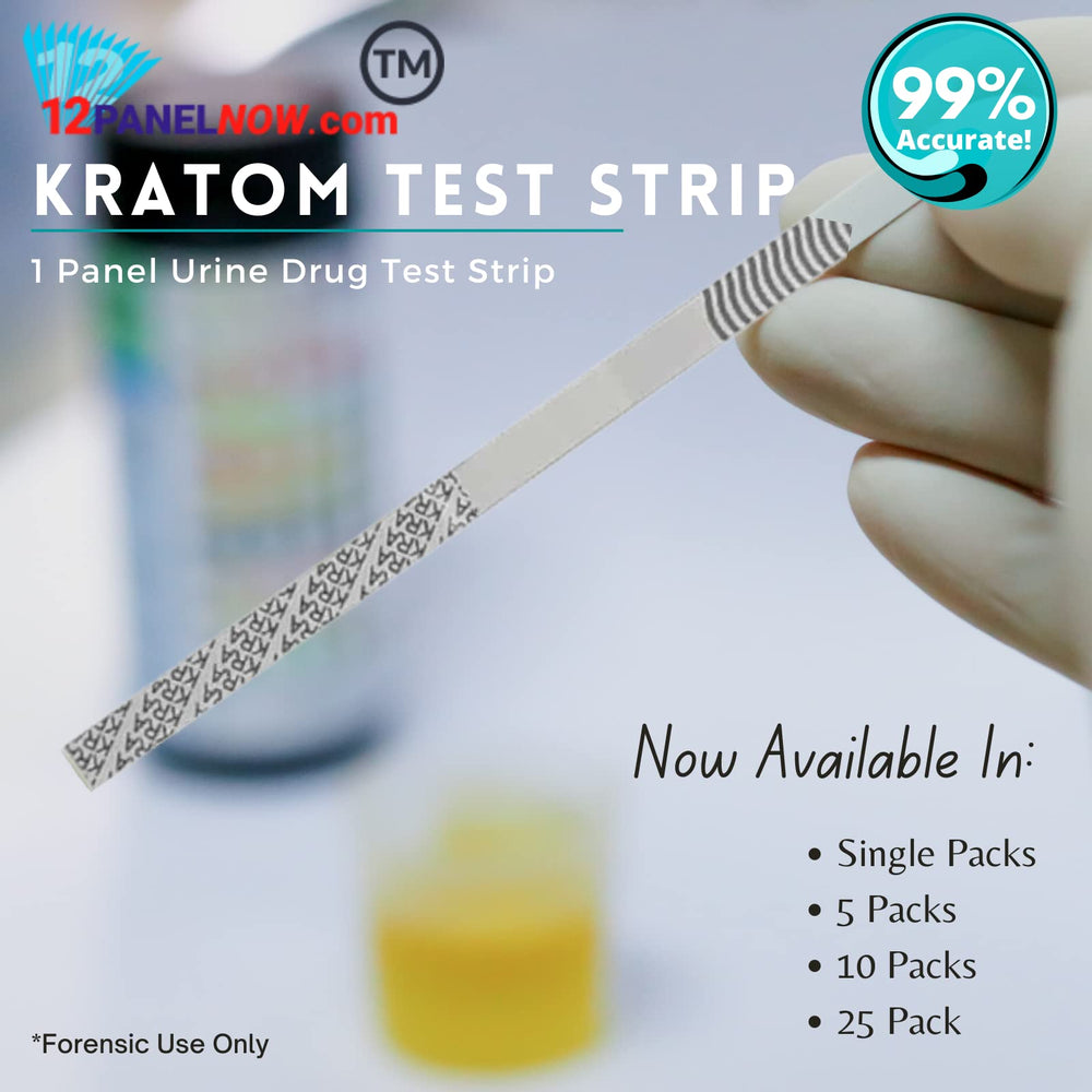 Box and contents of Kratom urine test strips kit