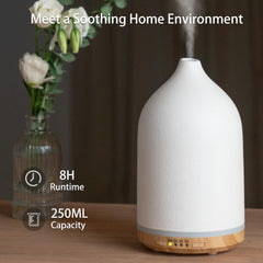 Ultrasonic mist emerging from BOXING essential oil diffuser