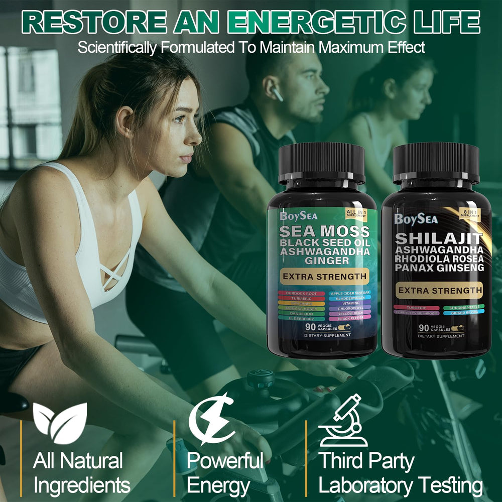 Two-bottle all-in-one supplement bundle