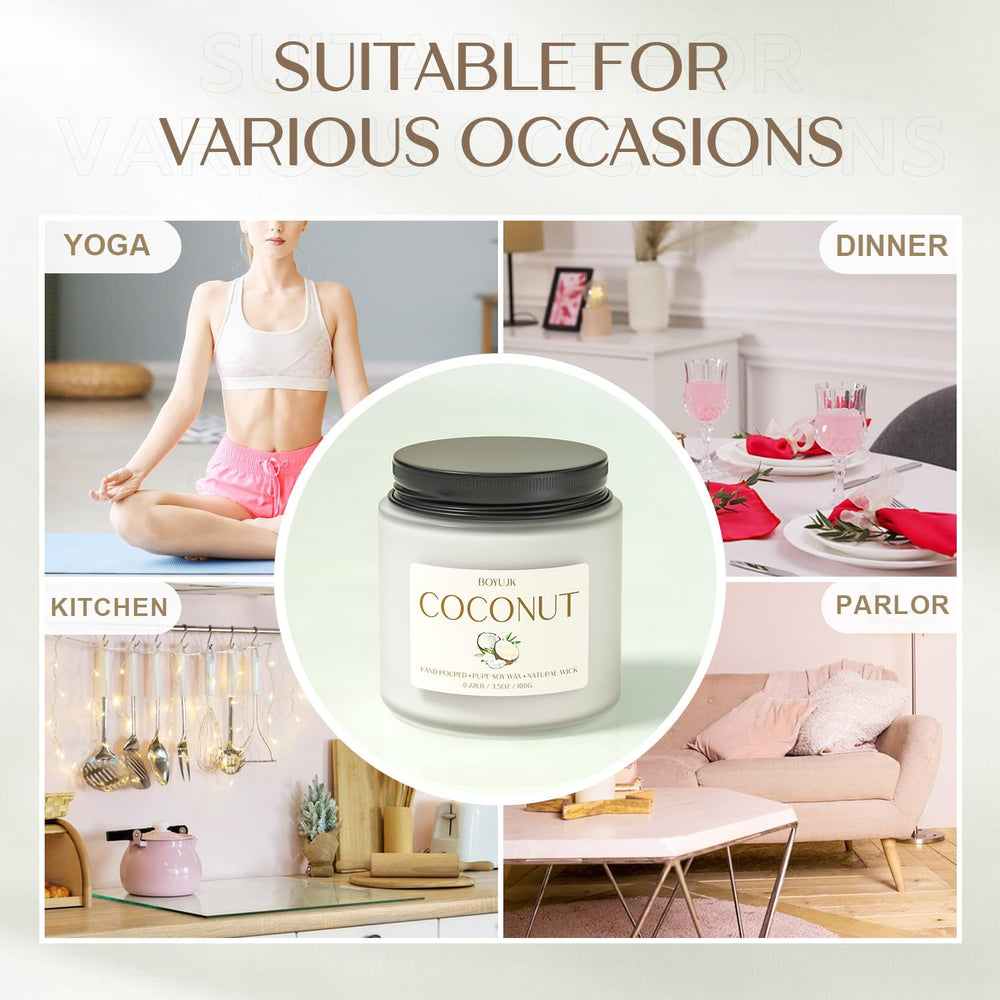 Long-lasting 60-hour burn coconut candle for sleep
