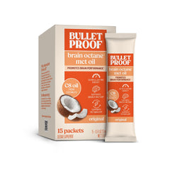 Box of Bulletproof Brain Octane C8 MCT Oil Packets, 15-pack