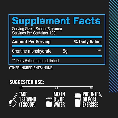 Unflavored creatine powder easily mixed into drinks