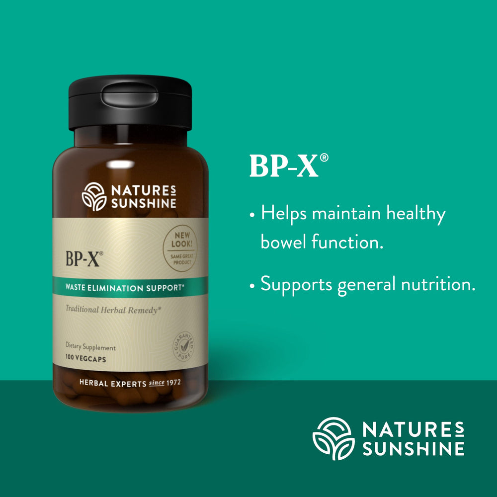 BP-X bottle highlighting liver health support
