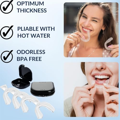 Close-up of BPA-free dental trays.