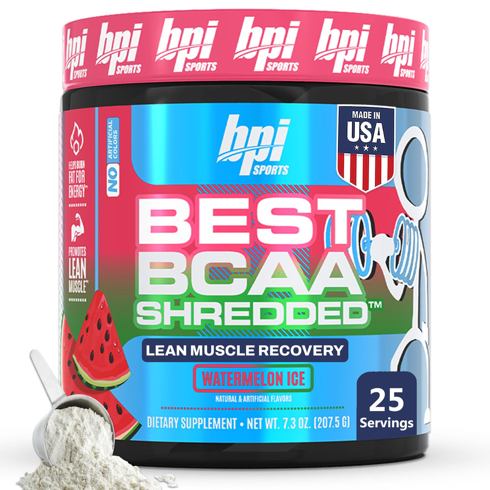 Watermelon Ice flavored BPI Best BCAA Shredded front label