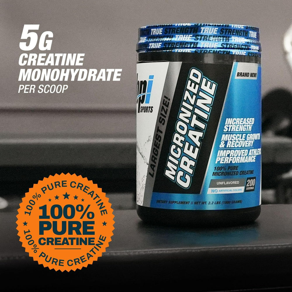 Nutrition label and supplement facts for BPI Creatine Monohydrate