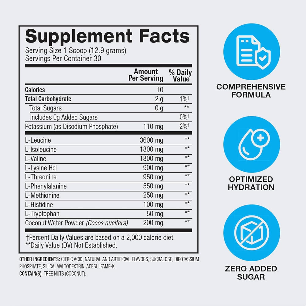 Athlete blending EAA powder during workout