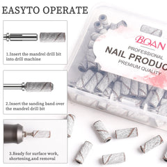 BQAN nail file drill bits set suitable for professional and DIY use