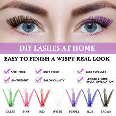 B&Qaugen wispy cluster lashes for versatile, colorful styling