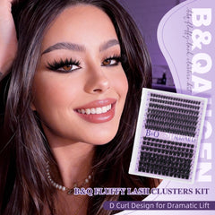 B&Qaugen SpireMeld 80D lash clusters close-up for natural daily volume