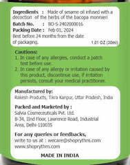 Infusion extracted Brahmi essential oil close-up