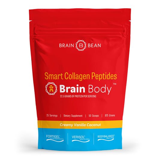 Brain Body Collagen Peptides Powder in Vanilla Coconut flavor 875g tub