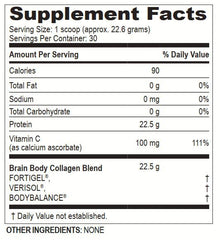 Brain Body Collagen Peptides Powder Vanilla Coconut 678g - Creamy Vanilla Coconut Flavor